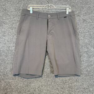 Travis Mathew Shorts Mens 32 Gray Chinos Golf Flat Front Outdoors Casual